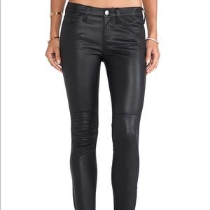 Current Elliott Faux Leather Skinny Pants Black 8